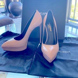 🎀 Yves San Laurent Paris Blush Vernigolf Platform High Heel EU Size 38 +✨🎀